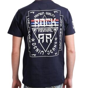 🆕️Rock Revival Color Block Graphic Shortsleeve T-Shirt. Men's Size: Large.